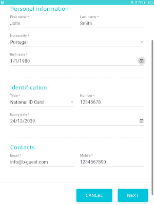 B-Guest Front Desk Check-In Screenshot 1