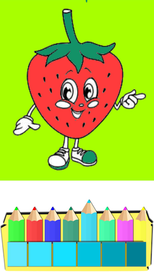 Fruits Coloring book Kids Food Screenshot 0