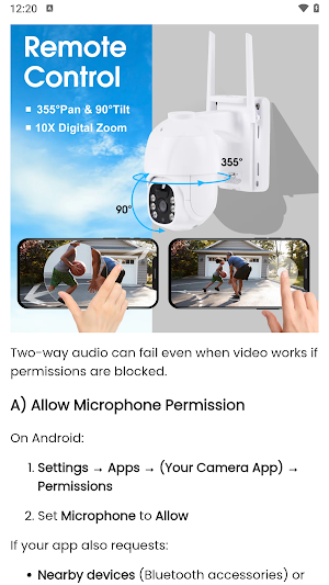HD Wireless IP Camera App Hint Screenshot 3