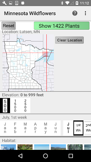 Minnesota Wildflower Search Screenshot 1