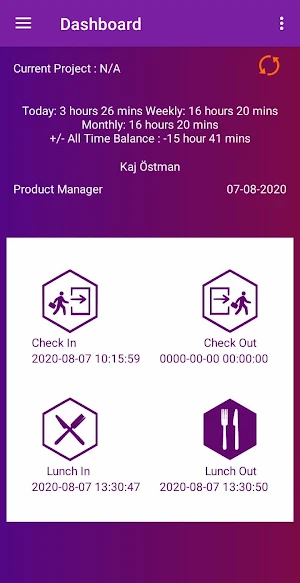 OnTime WorkTime Multi-User app for tablets Screenshot 0