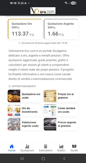 Valutazione Oro Screenshot 0