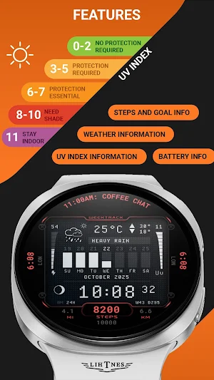 WeekTrack Watch Face 132 Screenshot 2