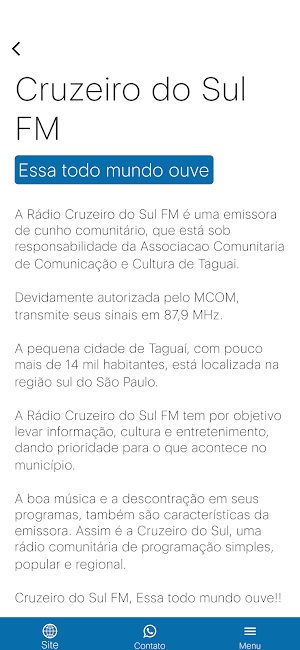 Cruzeiro do Sul FM Screenshot 1