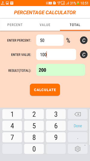 Percentage Calculator Screenshot 2