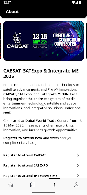 CABSAT, SATExpo & IntegrateME Screenshot 3