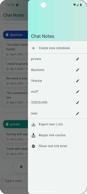 Chat Notes Screenshot 1