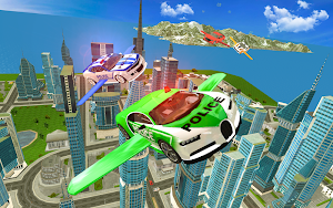 Drive Real Futuristic Police Flying Car 3D Screenshot 2