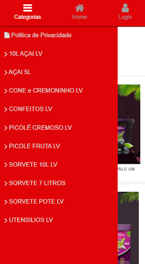 Loja Virtual Sorvetes do Vale Screenshot 1