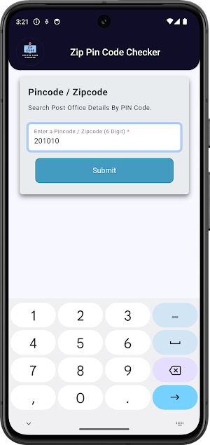 Zip/Pin Code Checker Screenshot 2