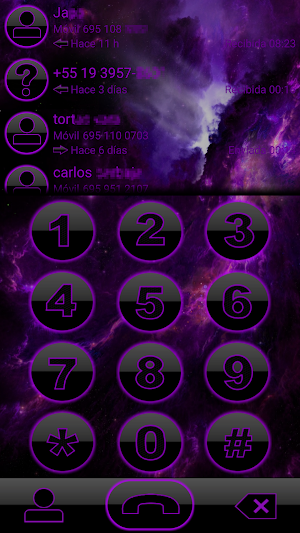 THEME SPACE 2 PURPLE EXDIALER Screenshot 0