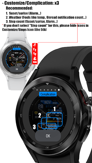 NTV505 - Hybrid watch face Screenshot 2