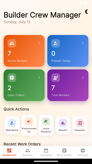 Builder Crew Manager Screenshot 0