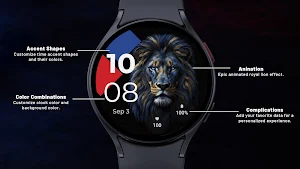 Royal Lion Animation WatchFace Screenshot 1