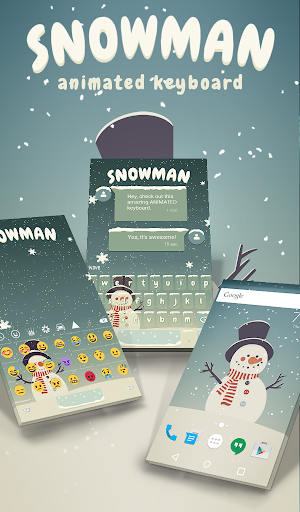 Snowman Animated Keyboard + Live Wallpaper Screenshot 0