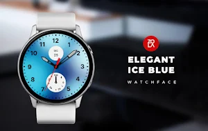 Elegant Ice Blue Watch Face Screenshot 0