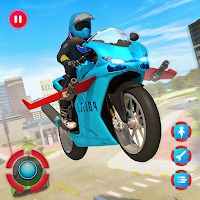 US Police Flying Bike Robot Simulator
