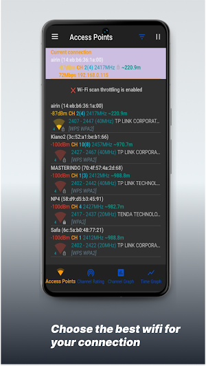 The Netcutter Wifi Analyzer Screenshot 2