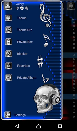 Skull on Fire Go SMS theme Screenshot 0