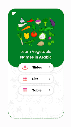 Vegetable Names in Arabic Screenshot 0