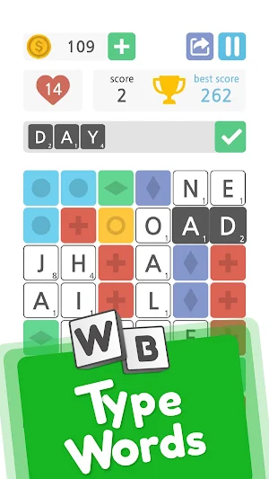 Words & Blocks: Blast and Type! Screenshot 1