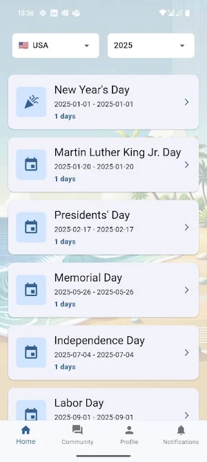 My Holiday Screenshot 1