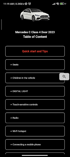 Mercedes C Class User Manual Screenshot 1