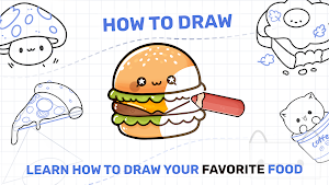 Learn to draw kawaii food Screenshot 0