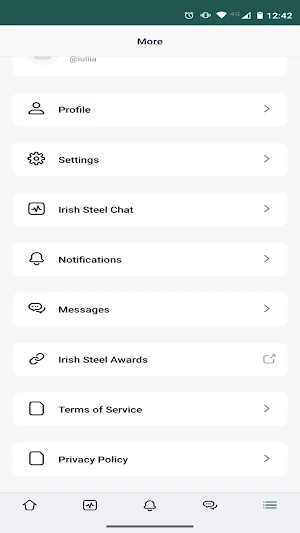 Irish Steel Members Hub Screenshot 2