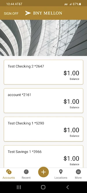 BNY Mellon Business Banking Screenshot 1