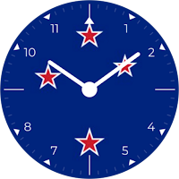 New Zealand Analog Watch Face
