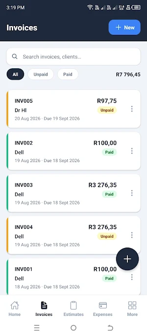 Sa-Invoices Screenshot 2
