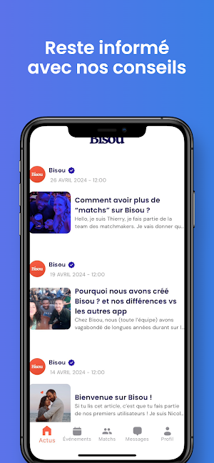 Bisou : agence de rencontre Screenshot 3