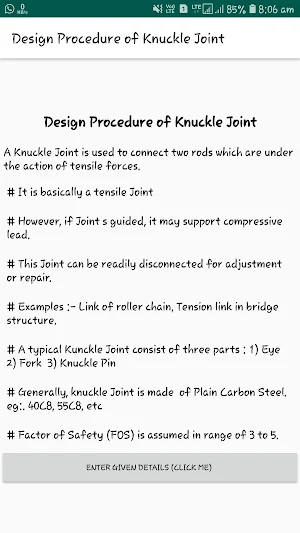 Machine Design : Knuckle Joint Screenshot 0