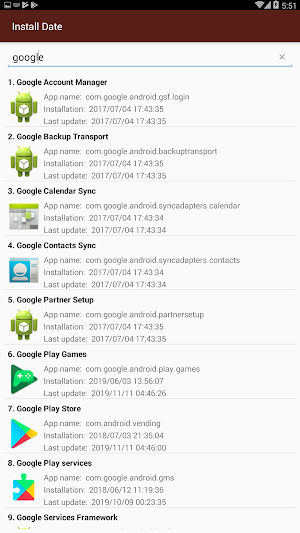 Install Date Screenshot 1