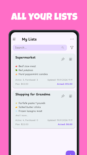 Shopping List STAT Screenshot 1