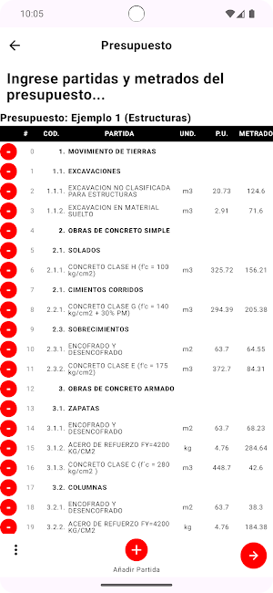 Presupuesto Obras Screenshot 1