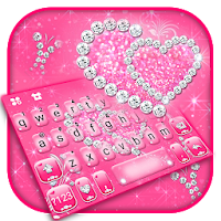 Pink Love Diamonds Keyboard Theme