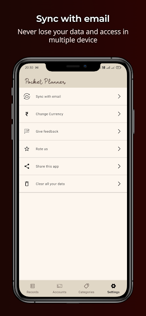 Pocket Planner Expense Tracker Screenshot 3