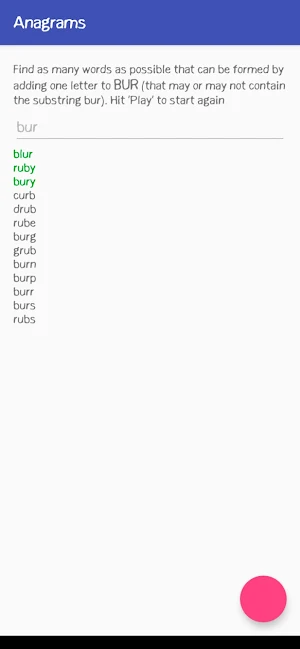 Anagram Game Screenshot 1