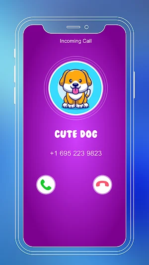 Fake Call Cute Dog Game Screenshot 1