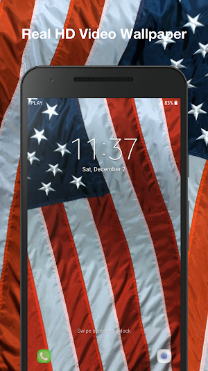 3D American Flag Live Wallpaper Screenshot 2