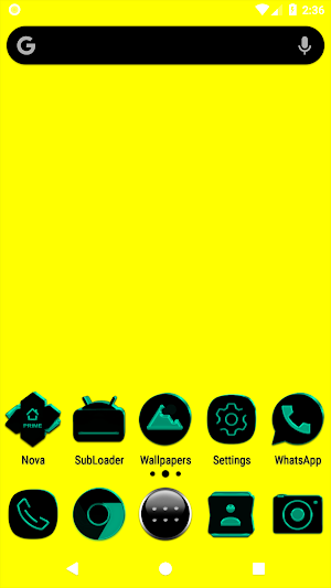 Black and Teal Icon Pack Screenshot 0