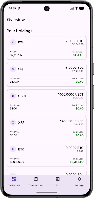 Crypto Tax Calculator Screenshot 1