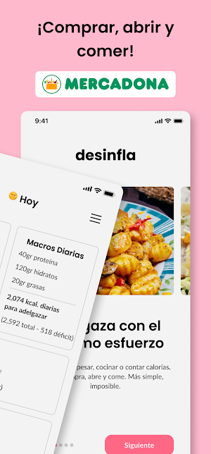 Desinfla: Contador de Calorías Screenshot 1