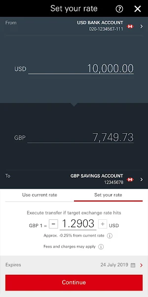HSBC Expat FX Screenshot 3