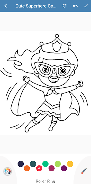 Cute Superhero Coloring Book Screenshot 1