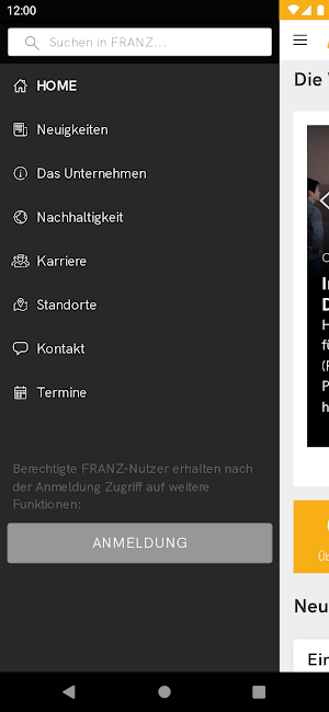 FRANZ App Screenshot 1