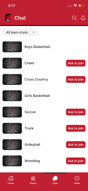AWCPA Spartan Athletics Screenshot 2