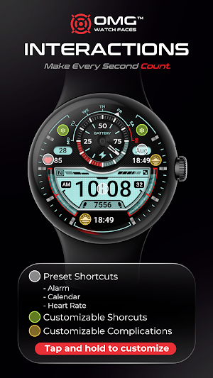 OMG 406 - Digital Watch Face Screenshot 2